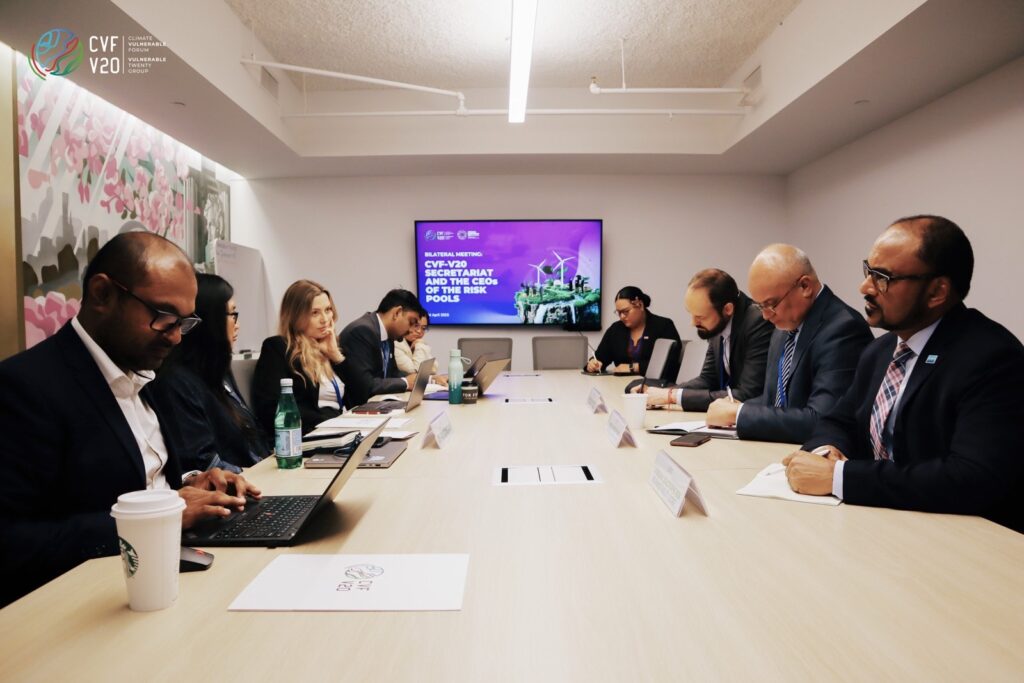 Fresh off the Risk Pools CEO Summit in Frankfurt, PCRIC joined forces with other regional risk pools at the V20 Ministerial Dialogue XIV during the 2025 World Bank-IMF Spring Meetings in Washington, DC. The goal was to strengthen the Pacific Islands’ ability to bounce back from disasters.